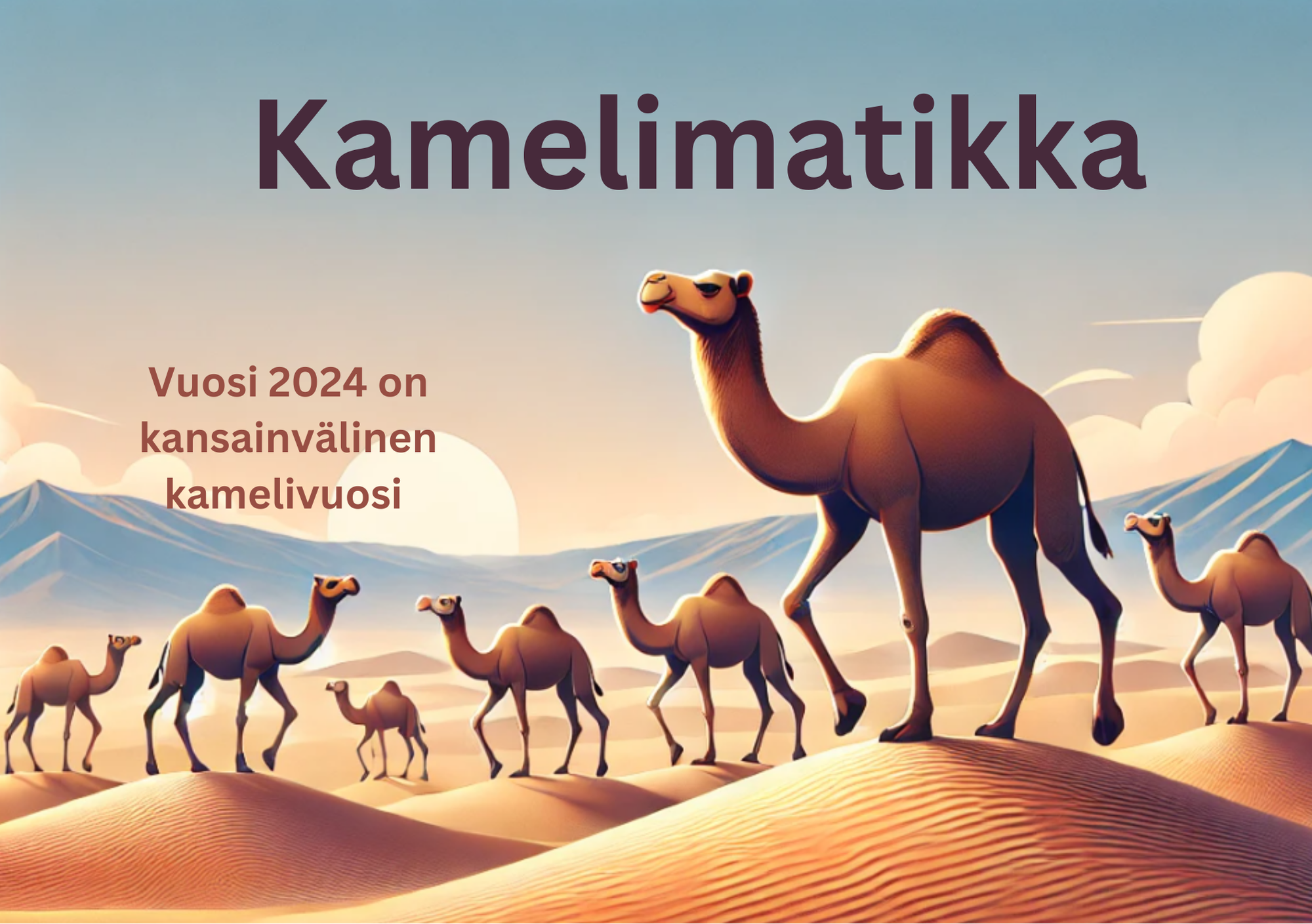 Marraskuun pulmat 2024: Kamelimatikkaa