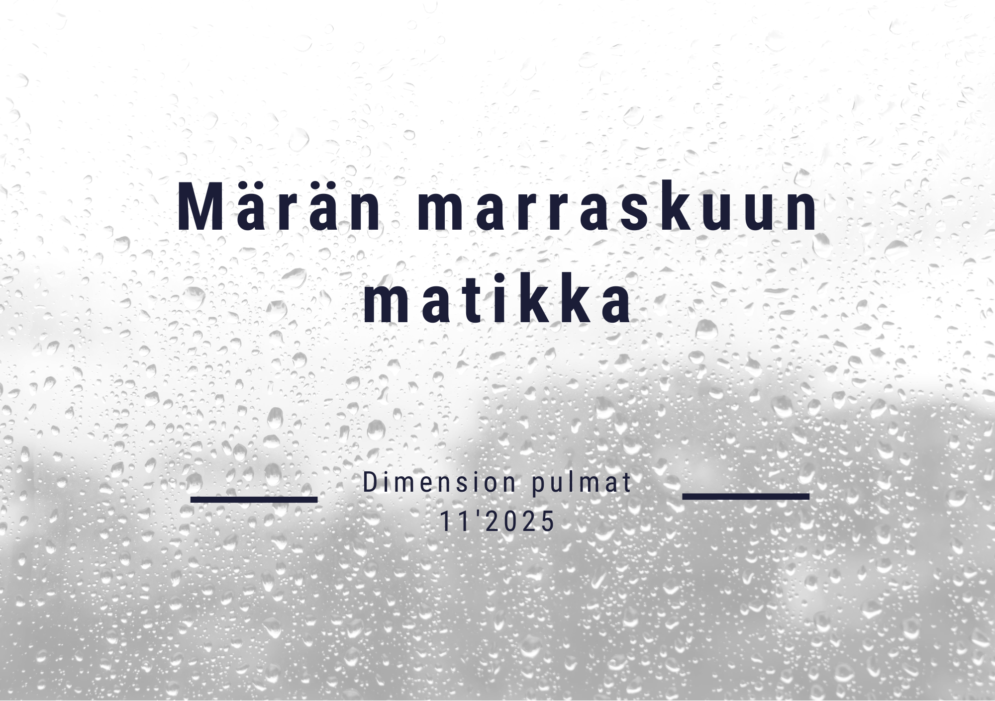Marraskuun pulmat: Märän marraskuun matikka